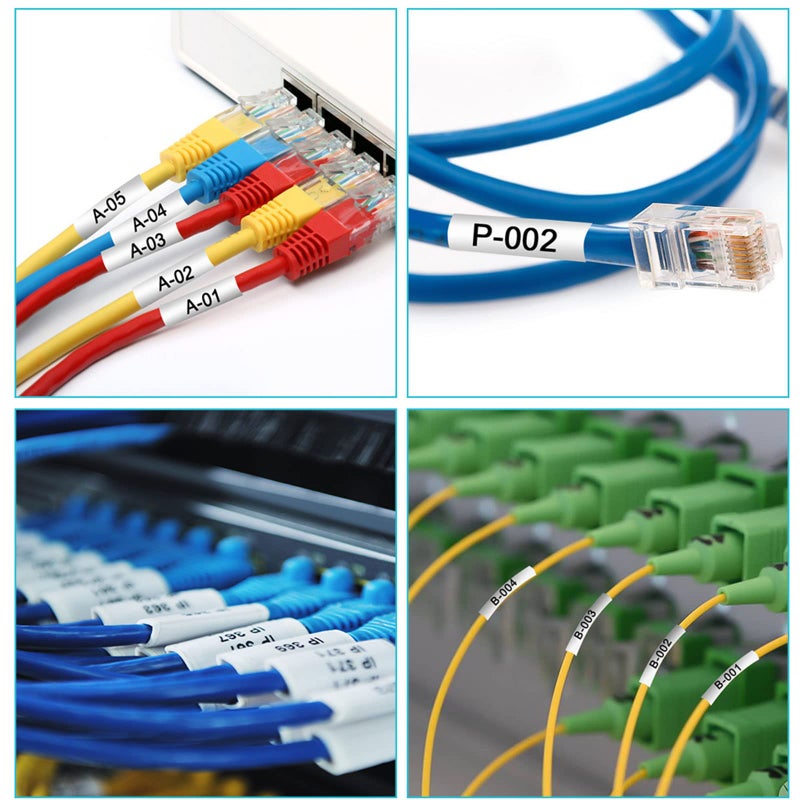 Absonic 3-Pack Compatible Heat Shrink Tube Replacement for Hse241 Hse-241 HS-241 HS241 17.7mm Black on White Label Tape for PT-E500 PT-E550W PT-E300 PT-H300 PT-P750WVP, 0.7inch x 4.9 feet - Image 3